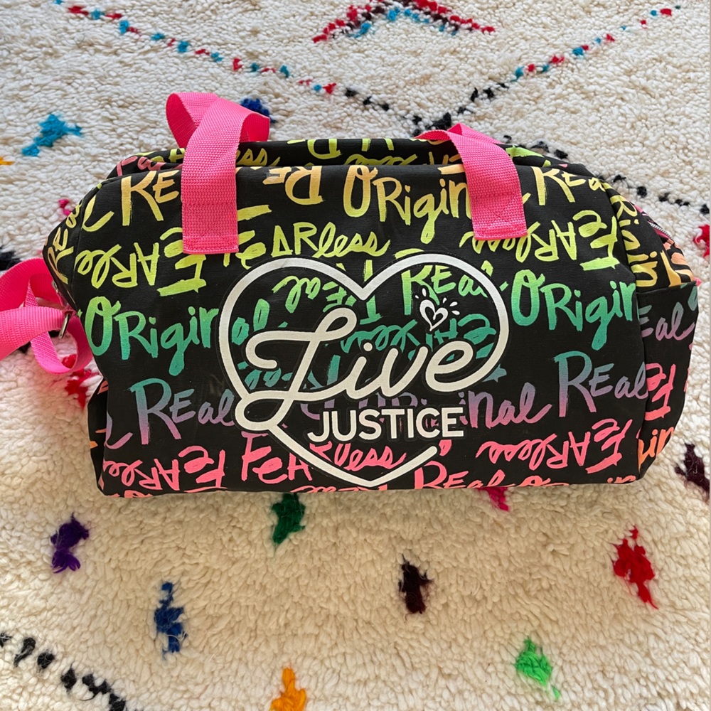 SOLD Justice Rainbow Duffle Bag (S OS)